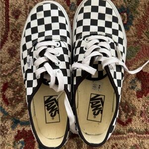 Vans Black and White Checkerboard Sneakers